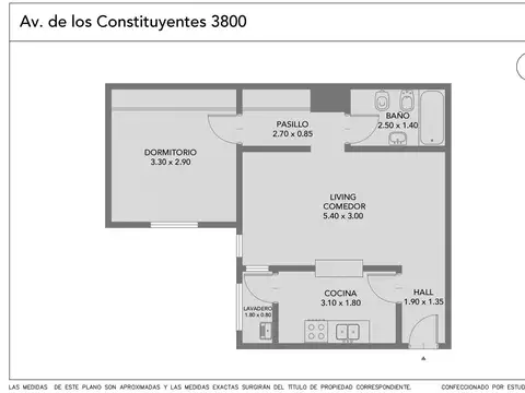 Departamento en Venta de 1 dormitorio