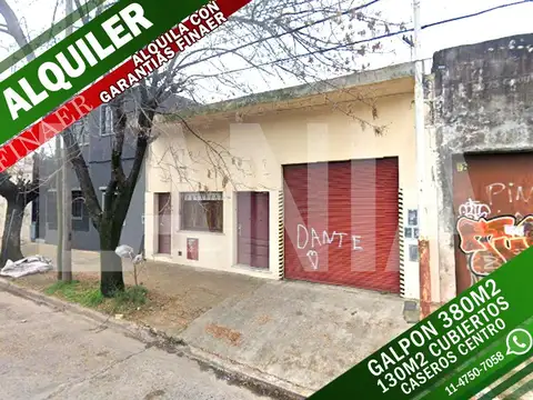 GALPON CASEROS CENTRO :: 130MT2 CUBIERTOS + 240 DESCUBIERTOS