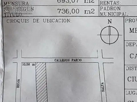 Terreno en Venta en Mendoza, USD 290.000