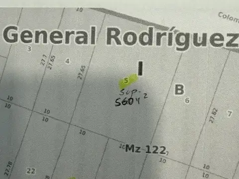 Terreno en Venta en General Rodríguez, USD 200.000