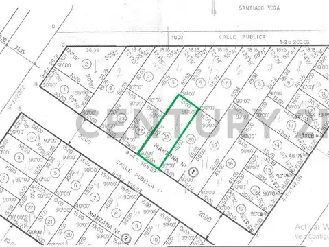 Terreno en Venta 15  mts Frente