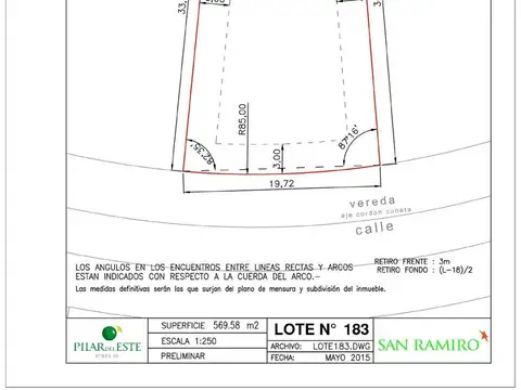 Lote interno en venta en San Ramiro-Pilar del Este