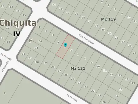 Terreno en Venta en Mar Chiquita, USD 25.000