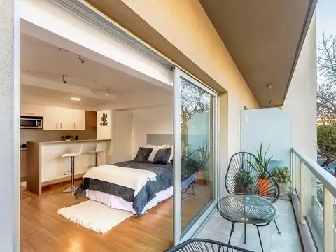VENTA DE DEPARTAMENTO MONOAMBIENTE AMOBLADO Y EQUIPADO EN CHACARITA FULL AMENITIES