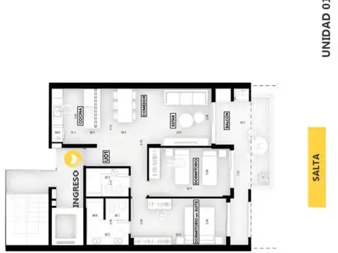 Departamento en Venta con 1 cocheras