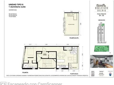 Departamento en Venta de 1 dormitorio