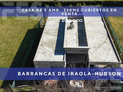 Casa de 5 ambientes a terminar en venta en Barrancas de Iraola-Hudson