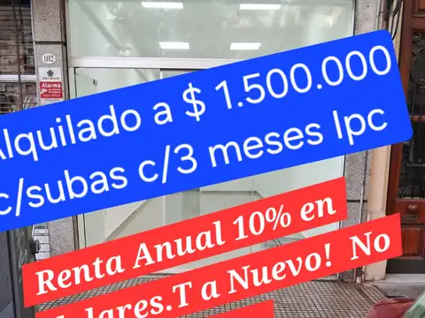 Con Renta $ 1.500.000 c-subas c 3 meses meses. A Estrenar A 200 Mts Av Santa Fe Y 100 Av Córdoba