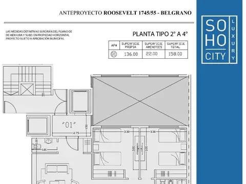Departamento 4 ambientes con 3 baños