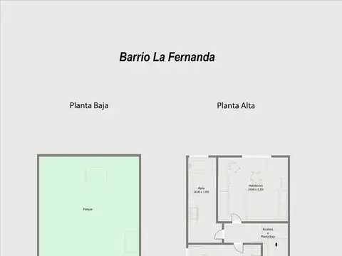 Casa 3 ambientes con 1 baño