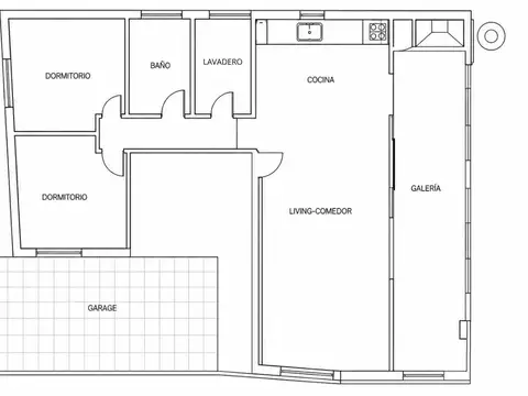 Casa 3 ambientes con 1 baño