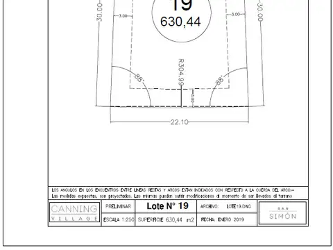 Terreno en Venta de 630,44 m2