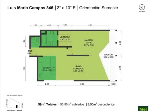 Avenida Luis María Campos 300, Piso 6°