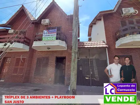 HERMOSO TRIPLEX EN VENTA sobre José Marti al 2700 – en San Justo