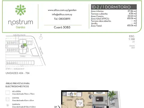VENTA 1 DORMITORIO NOSTRUM GARDEN PRADO
