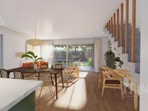 Depto Tipo Casa 3 ambientes con 2 baños