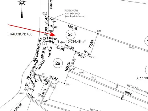 Rio / Arroyo Carapachay Km. 15 Donofrio 100