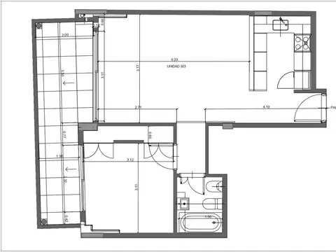 Departamento en Venta de 1 dormitorio