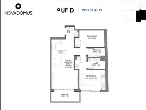 Departamento en Venta de 3 ambientes