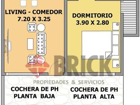 Depto Tipo Casa en Alquiler con 1 cocheras