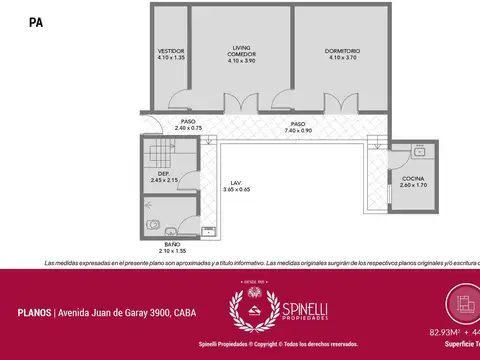 Depto Tipo Casa en Venta en Parque Chacabuco, USD 72.000