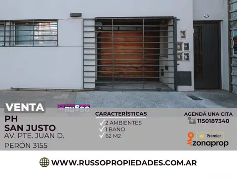 Venta PH 2 ambientes San Justo