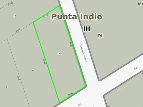 Terreno en Venta 60  mts Fondo