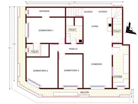 Depto Tipo Casa en Venta de 4 ambientes