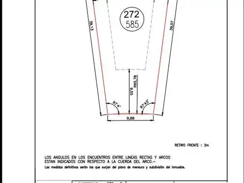 Terreno en Venta de 585,0 m2