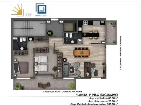 ITALIA 2000 - Venta Departamento 2 Dormitorios c/Terraza Exclusiva A ESTRENAR ENTREGA INMEDIATA