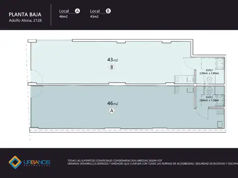 LOCAL frente vidriado. Posesión inmediata. En el km 0 de la ciudad. Alsina 2128