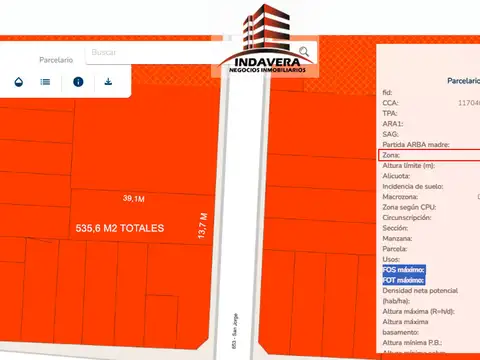 EXCELENTE CASA EN LOTE 535 m2 – CASEROS CENTRO