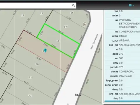 Terreno en Venta en Mar Azul, USD 46.000