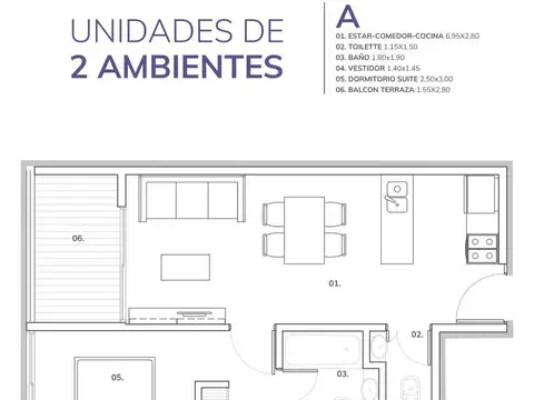 Departamento en Venta al Oeste