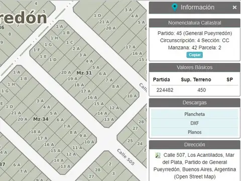 Terreno en Venta en Los Acantilados, USD 25.000