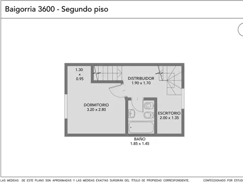 Depto Tipo Casa 2 ambientes con 1 baño