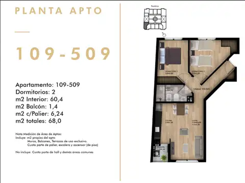 VENTA APARTAMENTO 2DORM BALCÓN C/RENTA TRES CRUCES