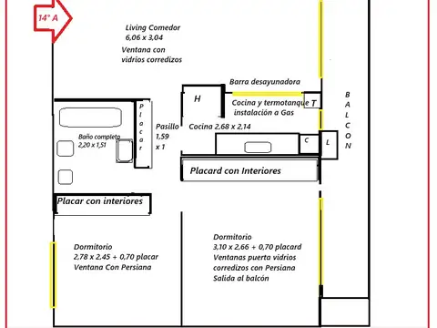 Departamento en Alquiler de 2 ambientes