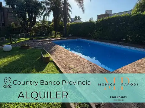 CASA EN ALQUILER EN COUNTRY BANCO PROVINCIA