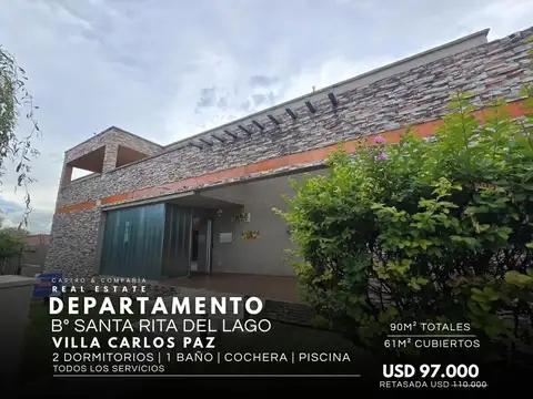Venta Departamento De 2 Dormitorios Con Cochera En Complejo Francis – Santa Rita, Villa Carlos Paz
