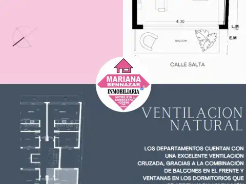 Departamento 2 ambientes con 1 baño