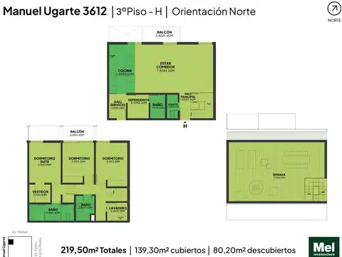 Manuel Ugarte 3600, Piso 3