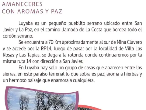 VENDE LOTE DE TERRENO EN TRASLASIERRAS