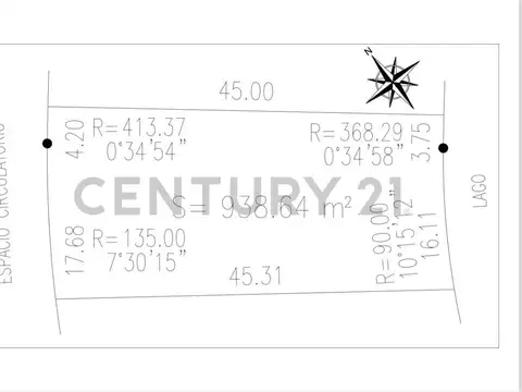 Terreno en Venta de 939,0 m2