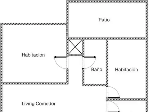 Departamento 3 ambientes con 1 baño