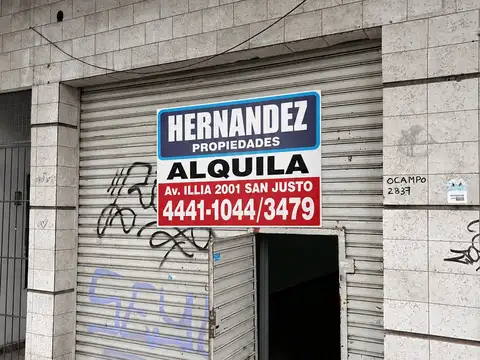 LOCAL DE 30M2 + FONDO de 85 M2  ALQUILER   SAN JUSTO CENTRO