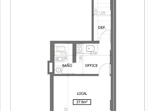 LOCAL EN PLANTA BAJA BARRIO ABASTO ROSARIO A ESTRENAR CON BAÑO, OFFICE Y DEPOSITO