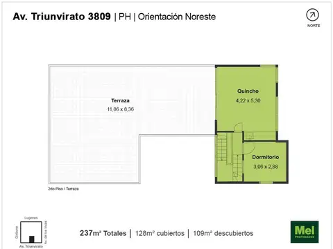Depto Tipo Casa en Venta de 3 dormitorios