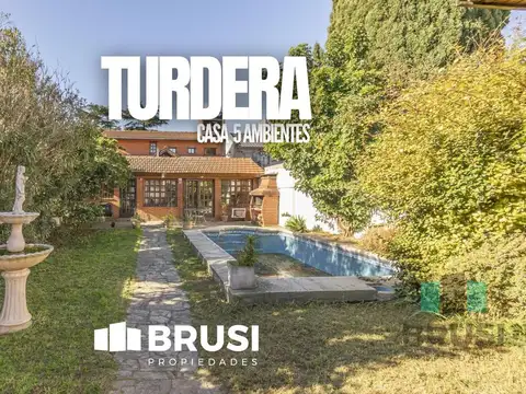 CASA EN VENTA EN TURDERA 5 AMBIENTES - PILETA - COCHERA