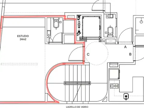 Departamento Monoambiente con 1 baño